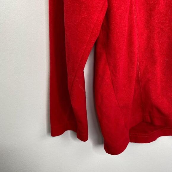 Columbia Red Quarter Zip Pullover Long Sleeve Fleece Men's Size Large L - Picture 2 of 6